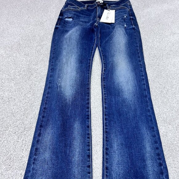 Special A Jeans Women’s Blue Straight Leg Distressed Pockets Size 3 NWT - Picture 7 of 12